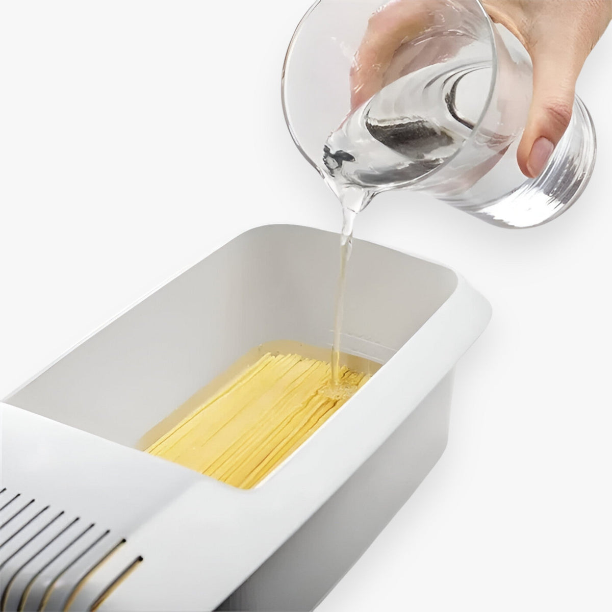 Cuiseur à Pâtes avec Égouttoir - Récipient en PP pour Cuisson et Égouttage