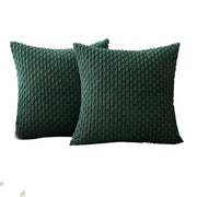 Housse de Coussin en Velours Côtelé - Housse Texturée pour Canapé, Lit et Fauteuil
