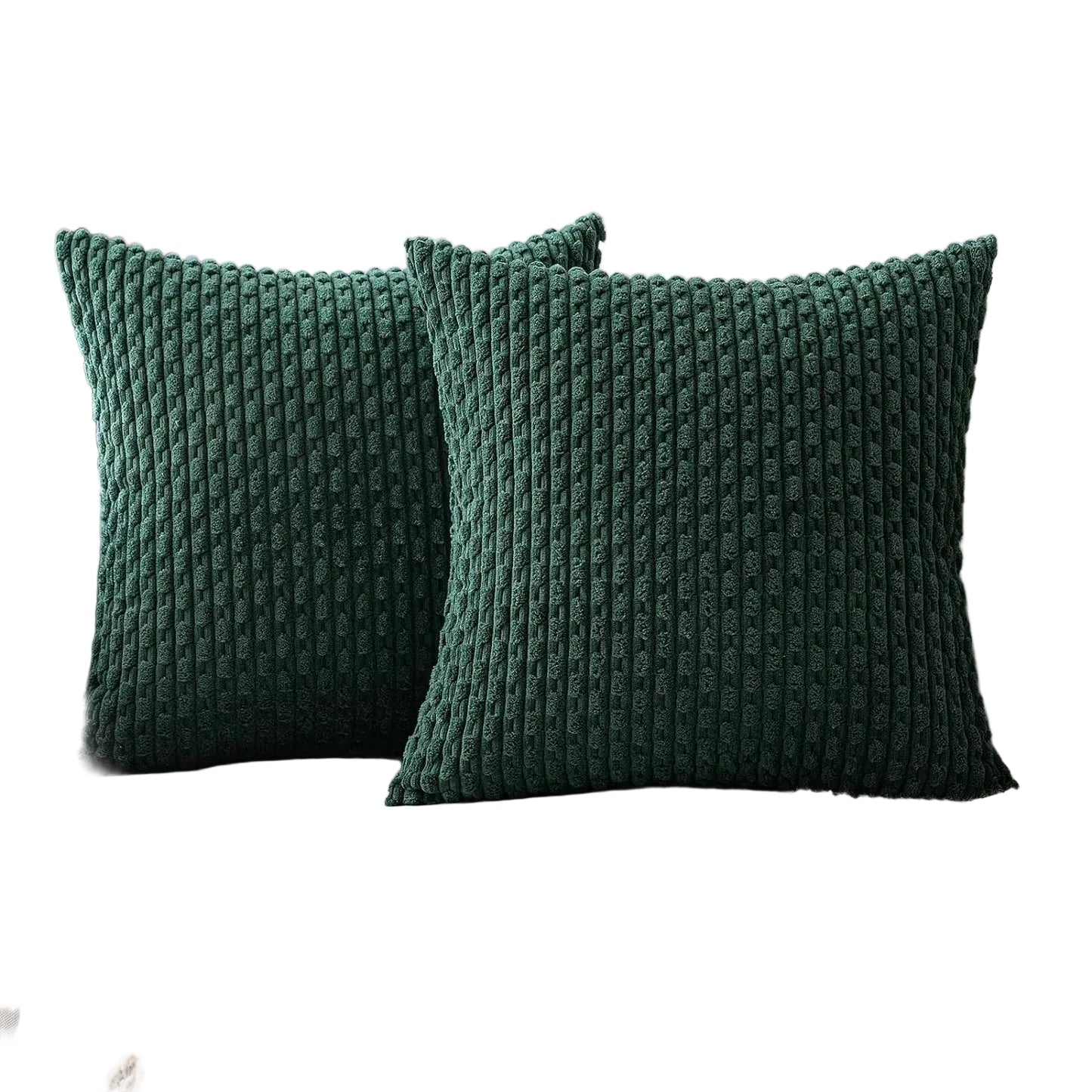 Housse de Coussin en Velours Côtelé - Housse Texturée pour Canapé, Lit et Fauteuil