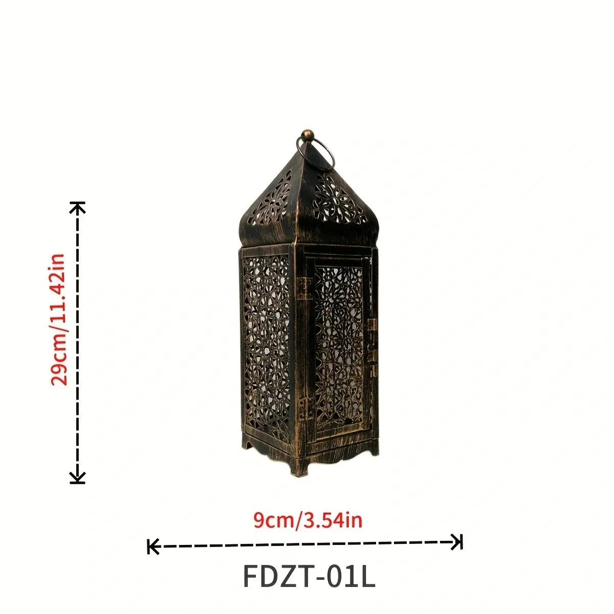 Bougeoir Vintage en Fer - Support Décoratif avec Finition Couleur Bronze