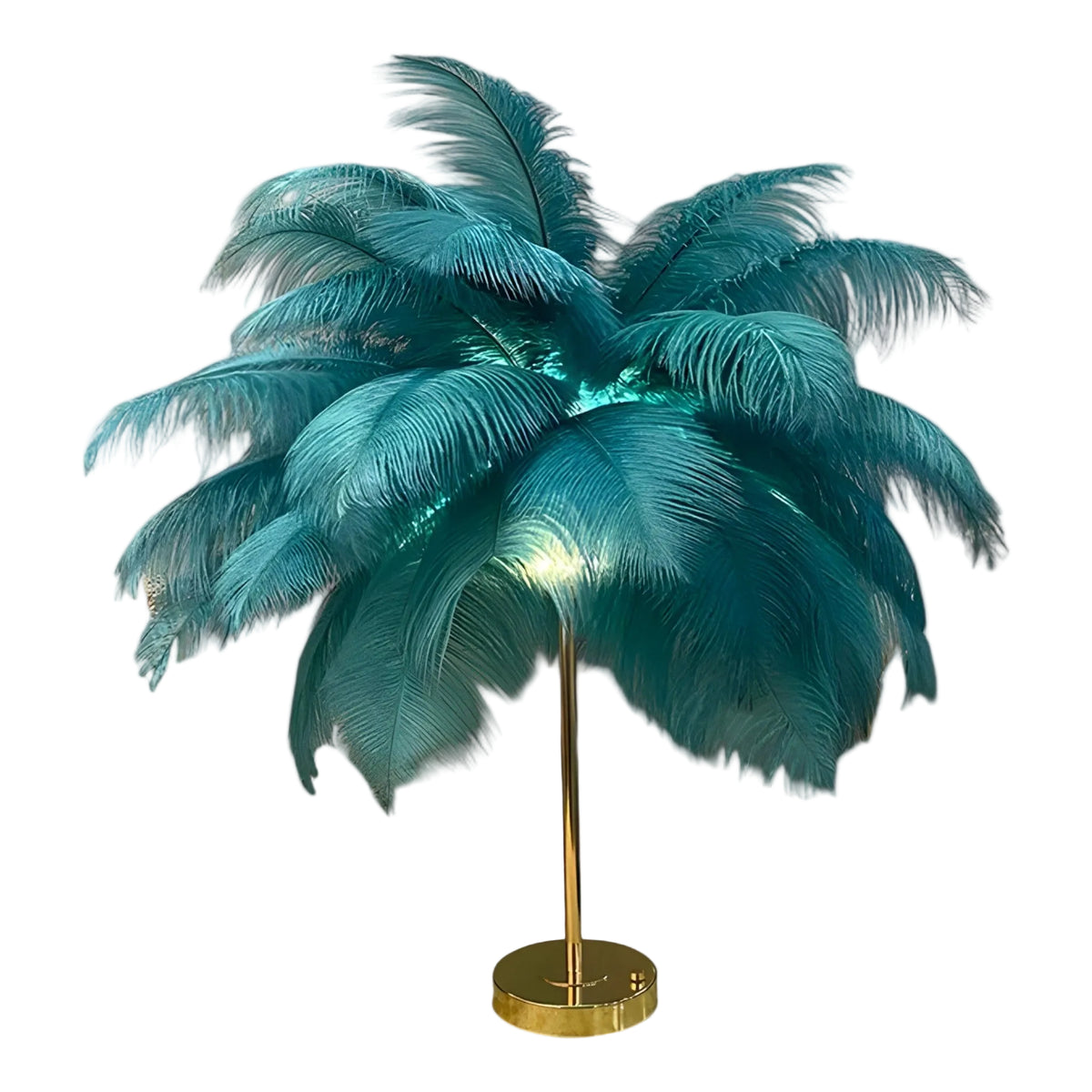 Lampe de Table LED avec Plumes - Éclairage Décoratif à Commande Tactile pour Intérieur
