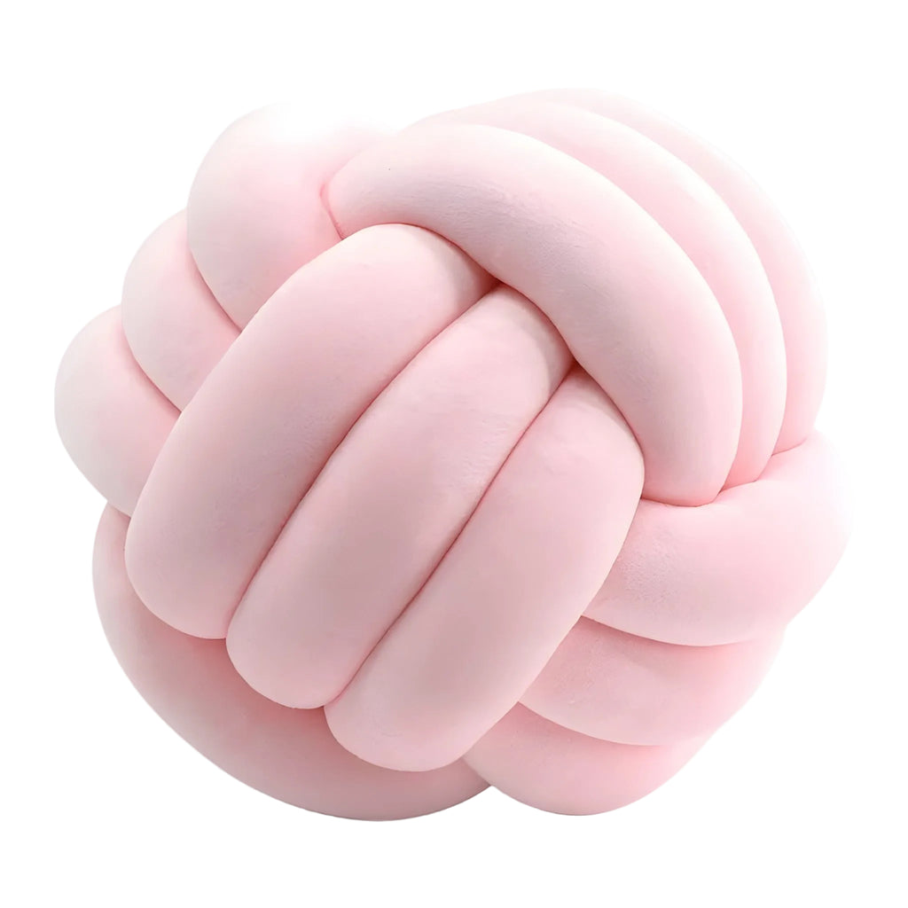 Coussin Rond en Peluche - Coussin Décoratif Noué avec Rembourrage en Coton PP