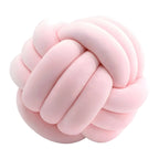 Coussin Rond en Peluche - Coussin Décoratif Noué avec Rembourrage en Coton PP