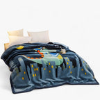 Couverture Polaire Florale - Plaid Doux en Microfibre avec Motif de Fleurs Roses