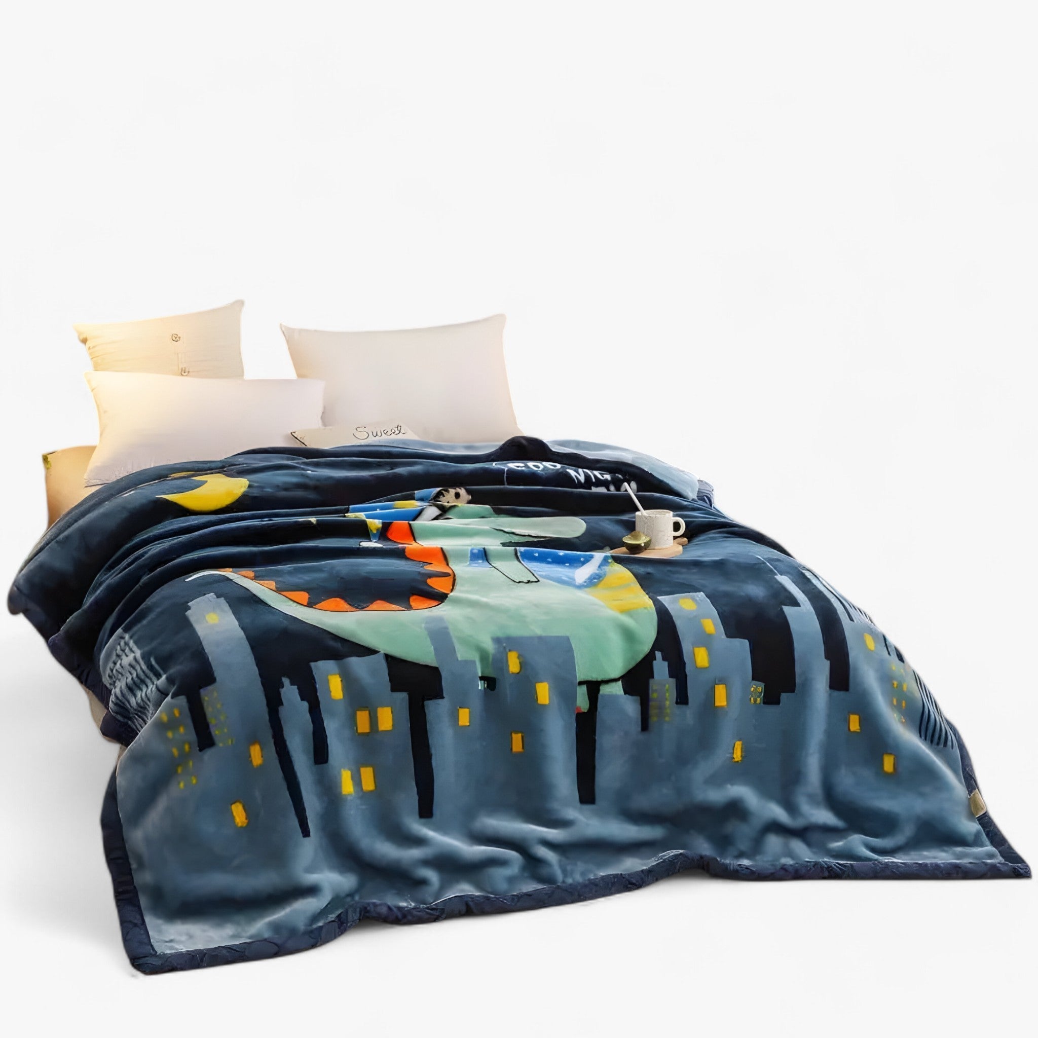 Couverture Polaire Florale - Plaid Doux en Microfibre avec Motif de Fleurs Roses