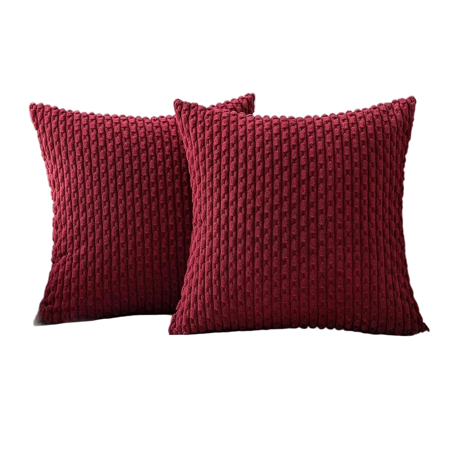 Housse de Coussin en Velours Côtelé - Housse Texturée pour Canapé, Lit et Fauteuil