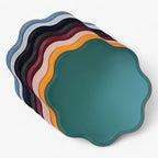 Sets de Table Fleuris - Sets en Simili Cuir avec Motif de Fleurs Jaunes en Relief