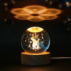 Lampe de Nuit en Verre - Lampe d'Ambiance LED USB