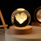 Lampe de Nuit en Verre - Lampe d'Ambiance LED USB