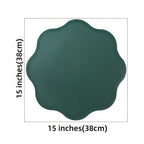 Sets de Table Fleuris - Sets en Simili Cuir avec Motif de Fleurs Jaunes en Relief