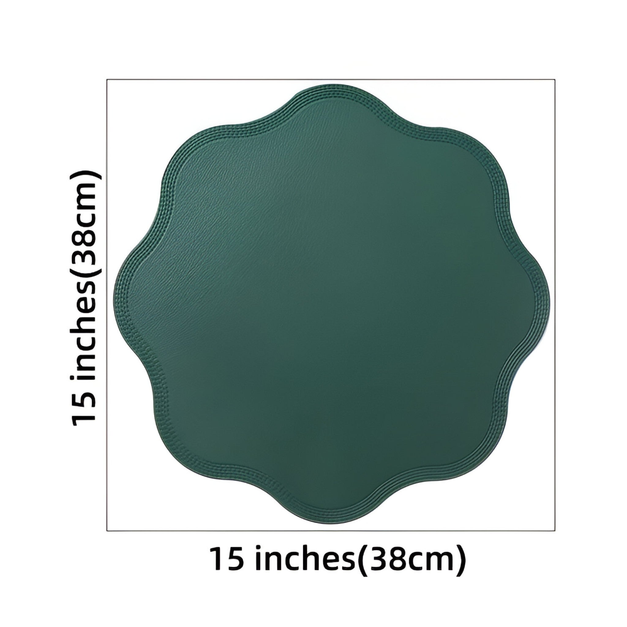 Sets de Table Fleuris - Sets en Simili Cuir avec Motif de Fleurs Jaunes en Relief
