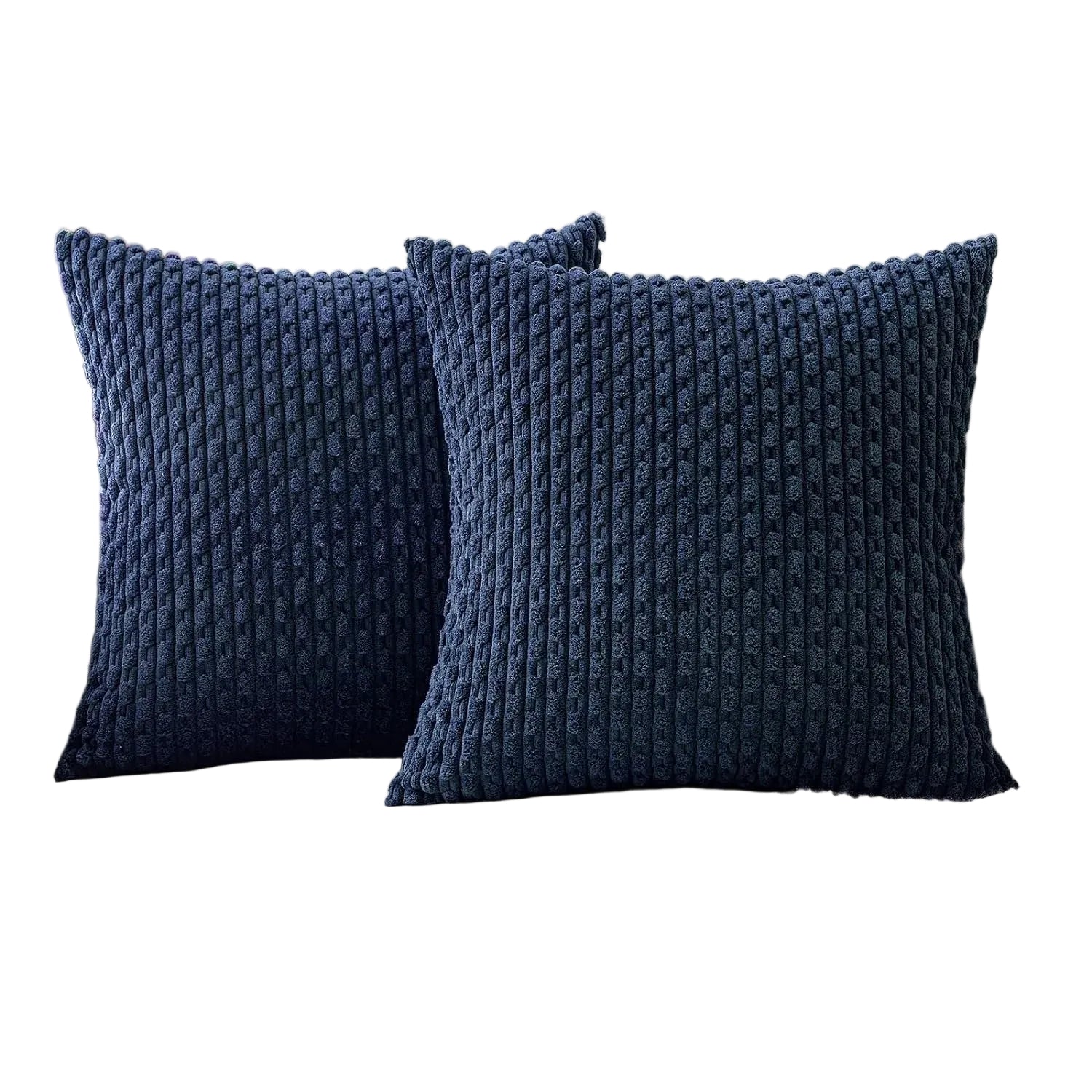 Housse de Coussin en Velours Côtelé - Housse Texturée pour Canapé, Lit et Fauteuil