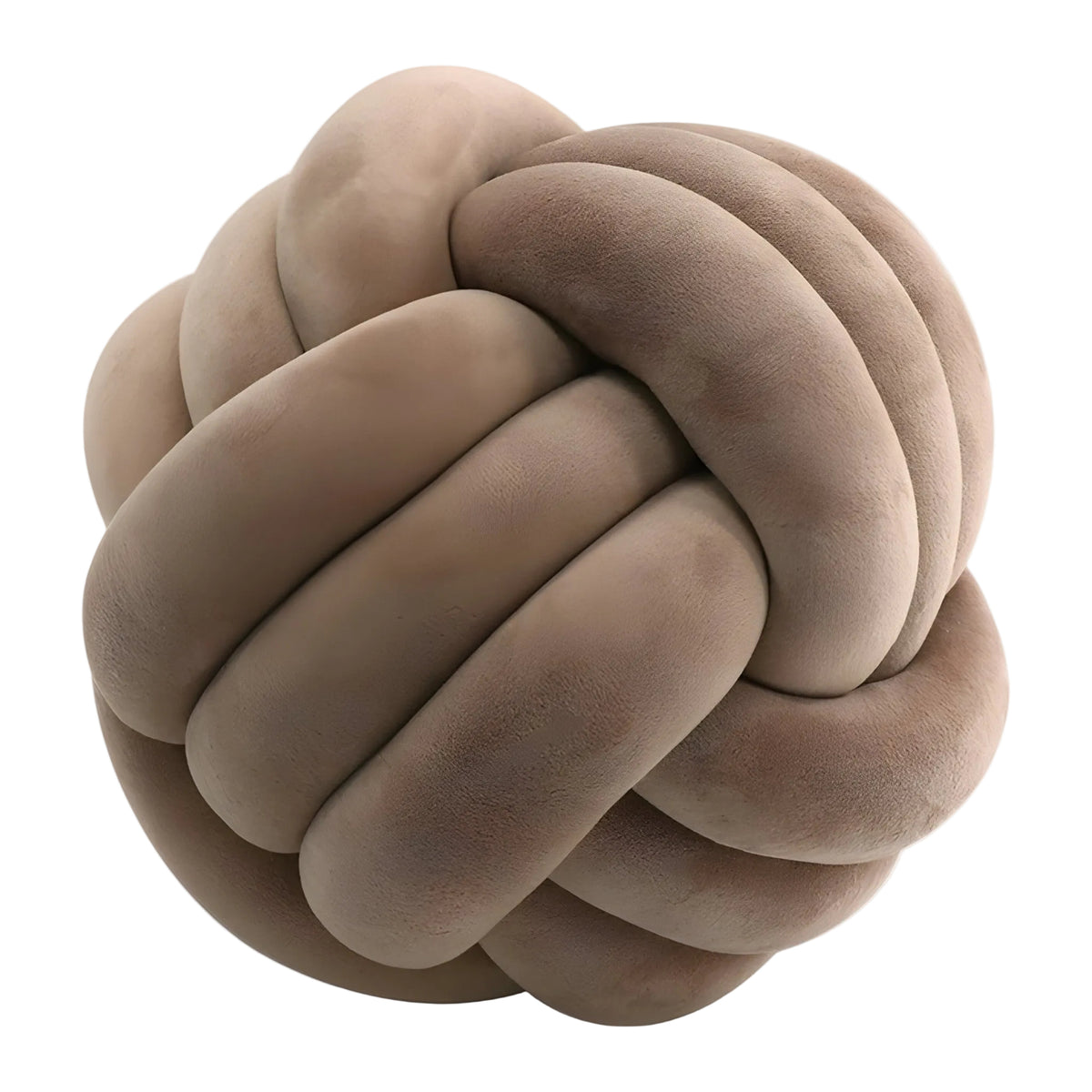 Coussin Rond en Peluche - Coussin Décoratif Noué avec Rembourrage en Coton PP