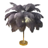 Lampe de Table LED avec Plumes - Éclairage Décoratif à Commande Tactile pour Intérieur