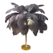 Lampe de Table LED avec Plumes - Éclairage Décoratif à Commande Tactile pour Intérieur