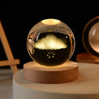Lampe de Nuit en Verre - Lampe d'Ambiance LED USB