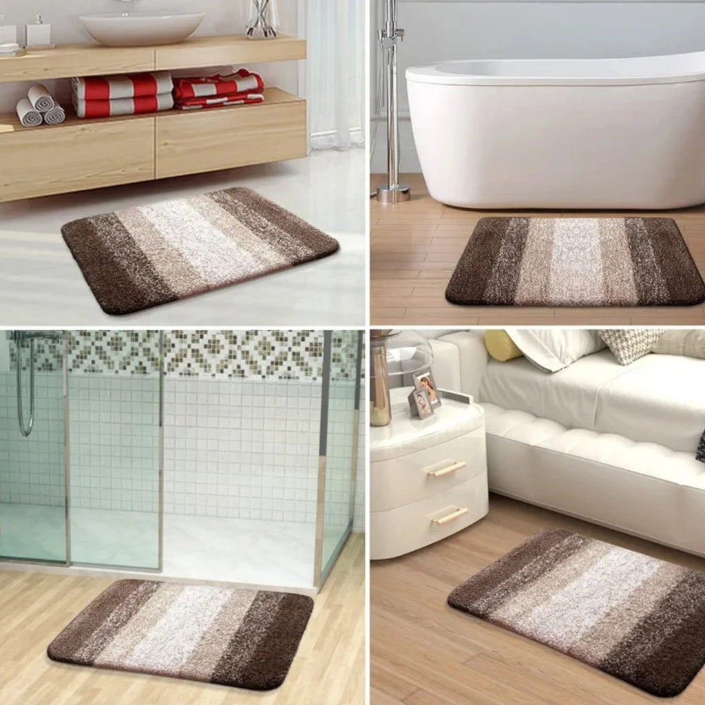 Tapis de Bain Super Absorbant - Tapis Antidérapant en Microfibre pour Salle de Bain et Maison