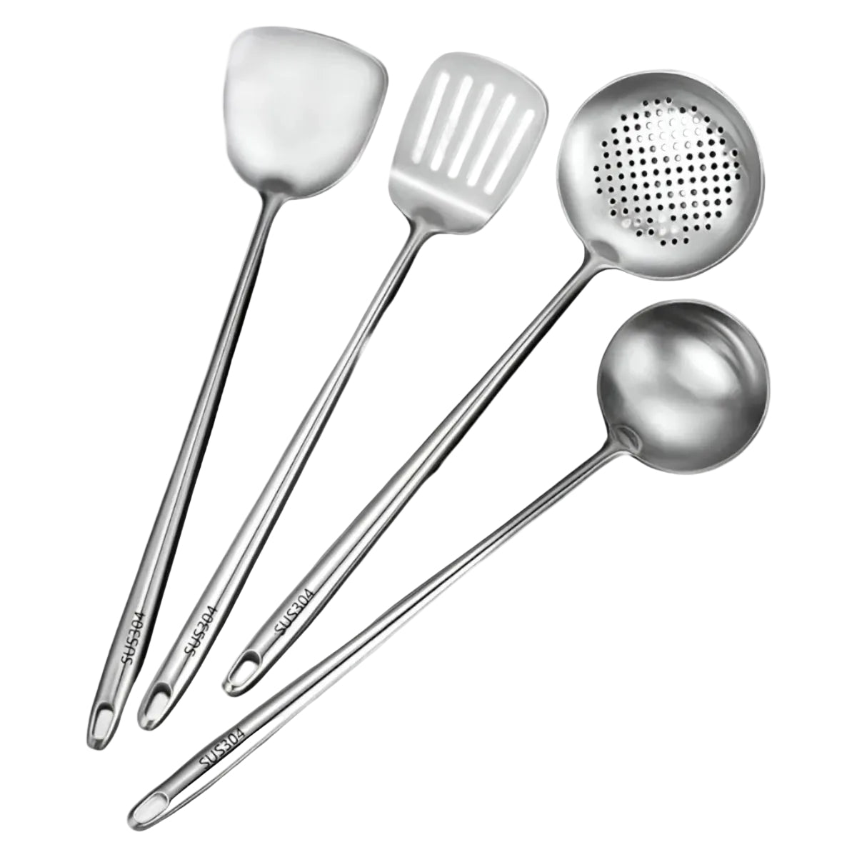 Ensemble d'Ustensiles de Cuisine en Acier Inoxydable - Ustensiles pour Cuisson et Service