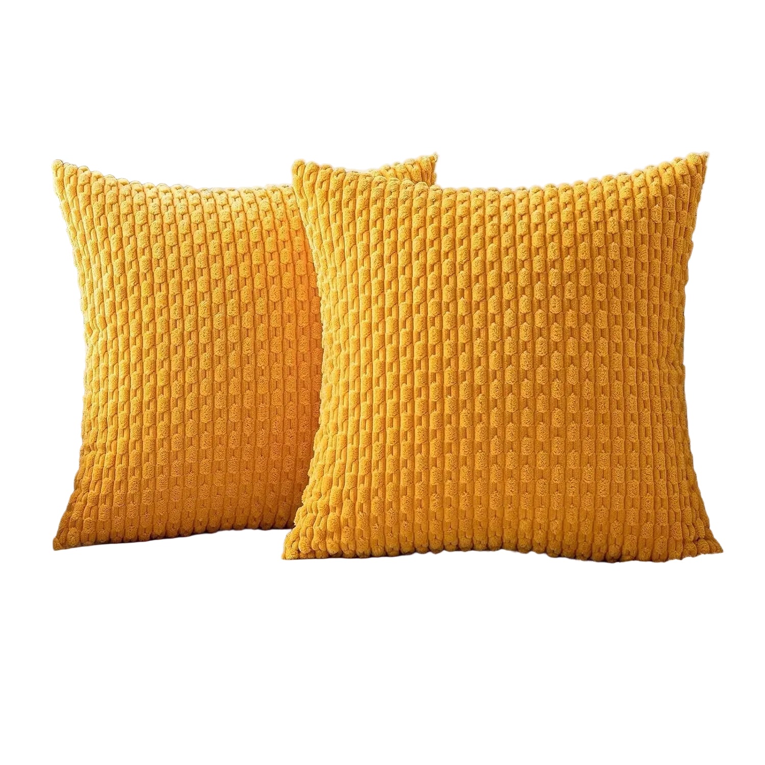 Housse de Coussin en Velours Côtelé - Housse Texturée pour Canapé, Lit et Fauteuil