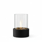 Cheminée de Table Portable à l'Éthanol - Foyer en Métal et Verre pour Intérieur & Extérieur