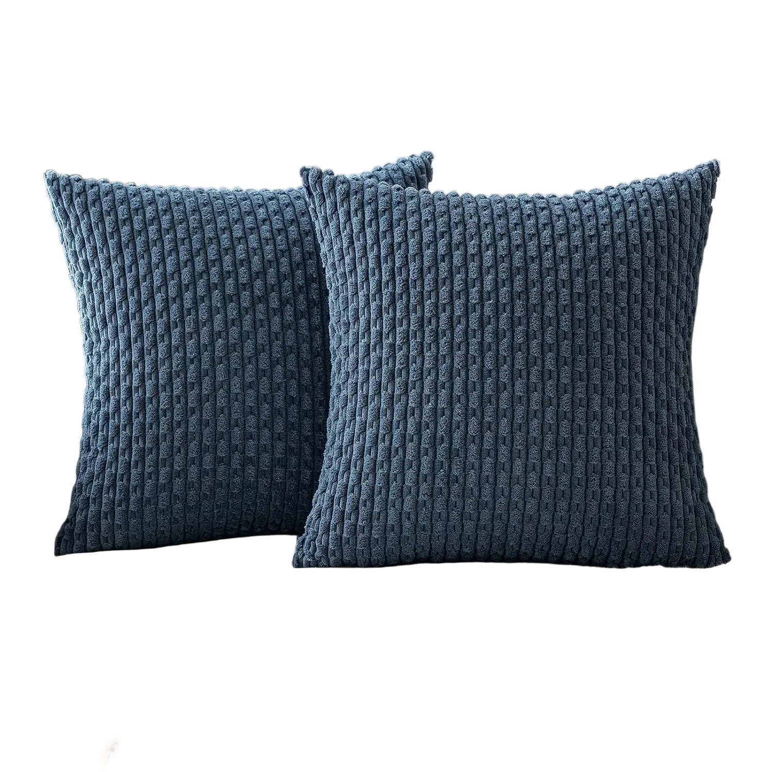 Housse de Coussin en Velours Côtelé - Housse Texturée pour Canapé, Lit et Fauteuil
