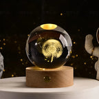 Lampe de Nuit en Verre - Lampe d'Ambiance LED USB