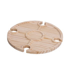 Table de Pique-Nique Portable - Table Pliante en Bois avec Supports pour Verres et Bouteille