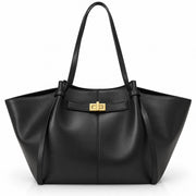 Sac Fourre-Tout Femme en PU - Fermeture Éclair avec Doublure Polyester et Détails Dorés