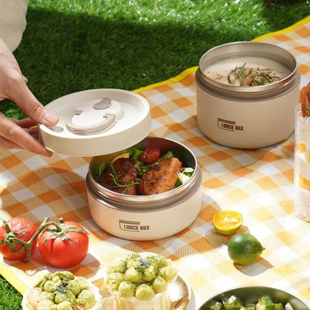 Boîte à Lunch Isotherme - Récipient Alimentaire Portable en Plastique avec Isolation Thermique