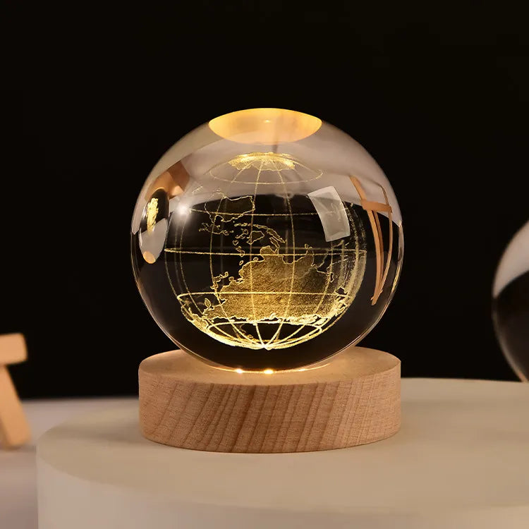 Lampe de Nuit en Verre - Lampe d'Ambiance LED USB