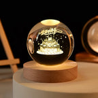 Lampe de Nuit en Verre - Lampe d'Ambiance LED USB