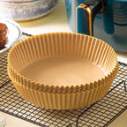Papier de Cuisson pour Airfryer - Lot de 100 Moules Jetables Résistants Jusqu'à 220 °C
