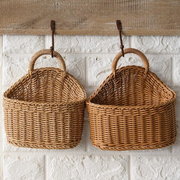 Panier de Rangement Tressé à la Main - Panier Naturel pour Organisation Murale et Domestique