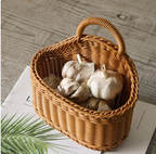 Panier de Rangement Tressé à la Main - Panier Naturel pour Organisation Murale et Domestique
