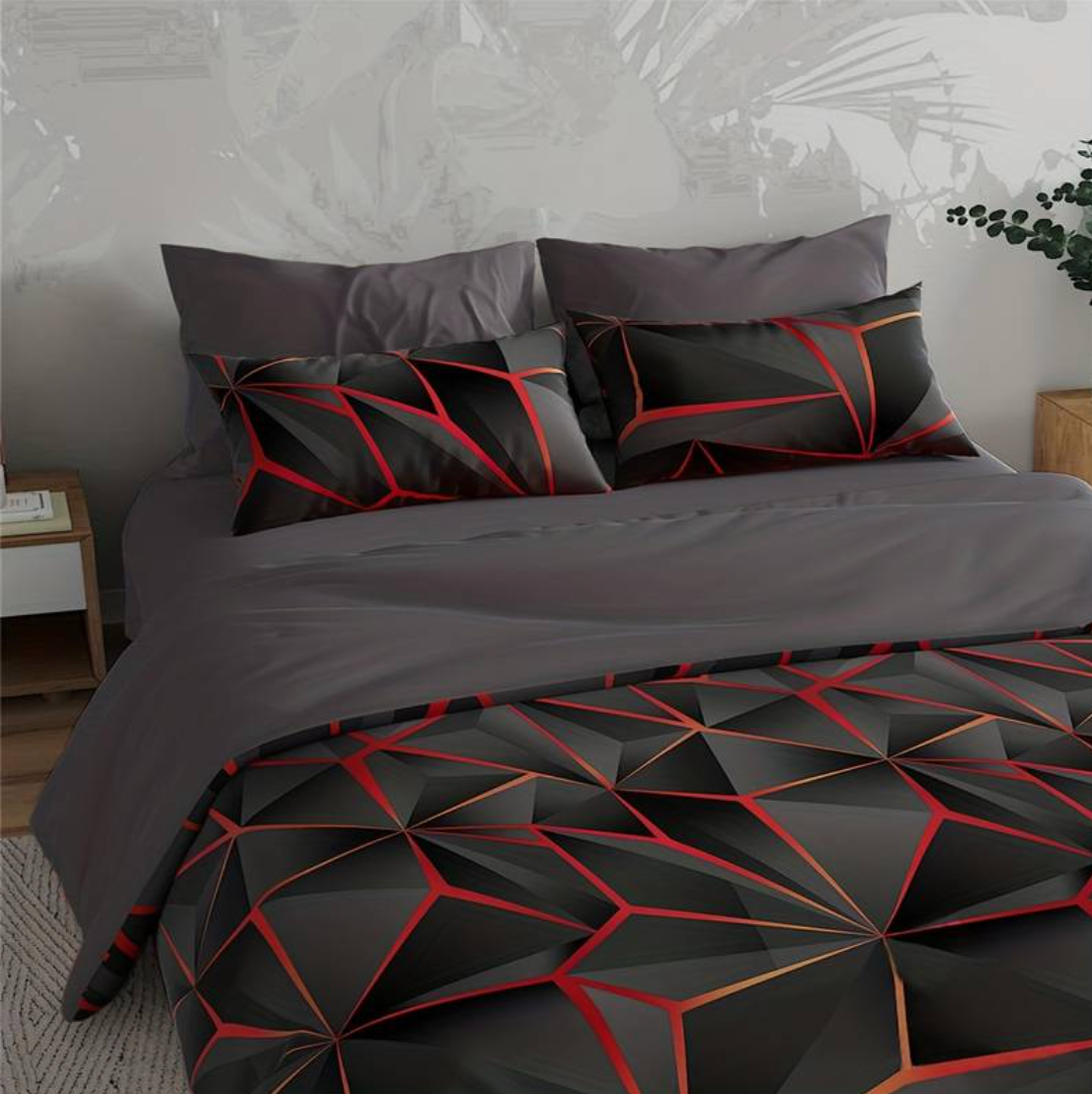 Housse de Couette en Microfibre - Linge de Lit pour Usage Quotidien