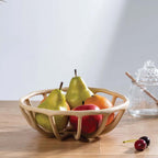 Bol à Fruits Décoratif - Bol de Service en Résine Blanche pour Fruits et Décoration de Table