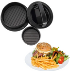 Presse à Burger 3-en-1 - Moule à Galettes pour Burgers de Viande, Légumes et Poisson