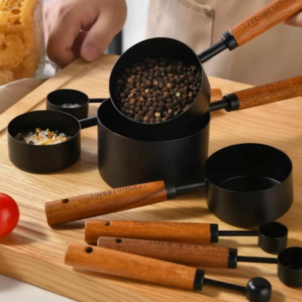 Cuillères Doseuses en Acier Inoxydable - Ensemble de 8 Pièces pour Cuisine et Pâtisserie