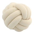 Coussin Rond en Peluche - Coussin Décoratif Noué avec Rembourrage en Coton PP