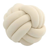 Coussin Rond en Peluche - Coussin Décoratif Noué avec Rembourrage en Coton PP