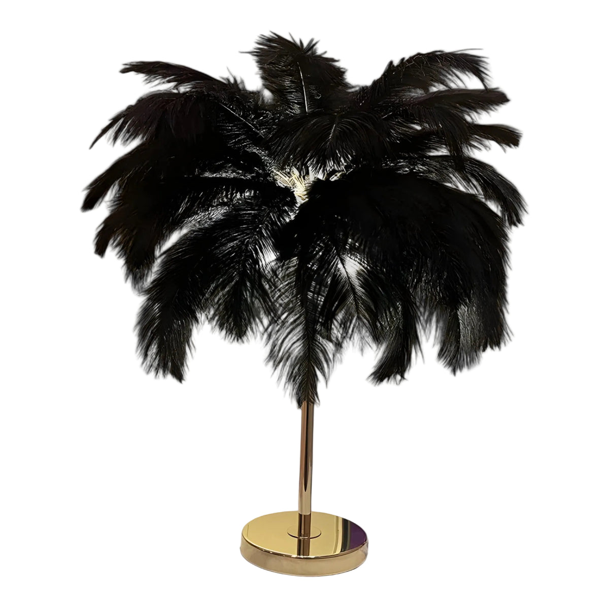Lampe de Table LED avec Plumes - Éclairage Décoratif à Commande Tactile pour Intérieur