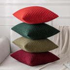 Housse de Coussin en Velours Côtelé - Housse Texturée pour Canapé, Lit et Fauteuil