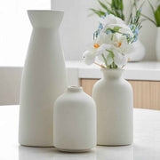 Ensemble de 3 Vases en Céramique - Vases Décoratifs Mats en Trois Tailles
