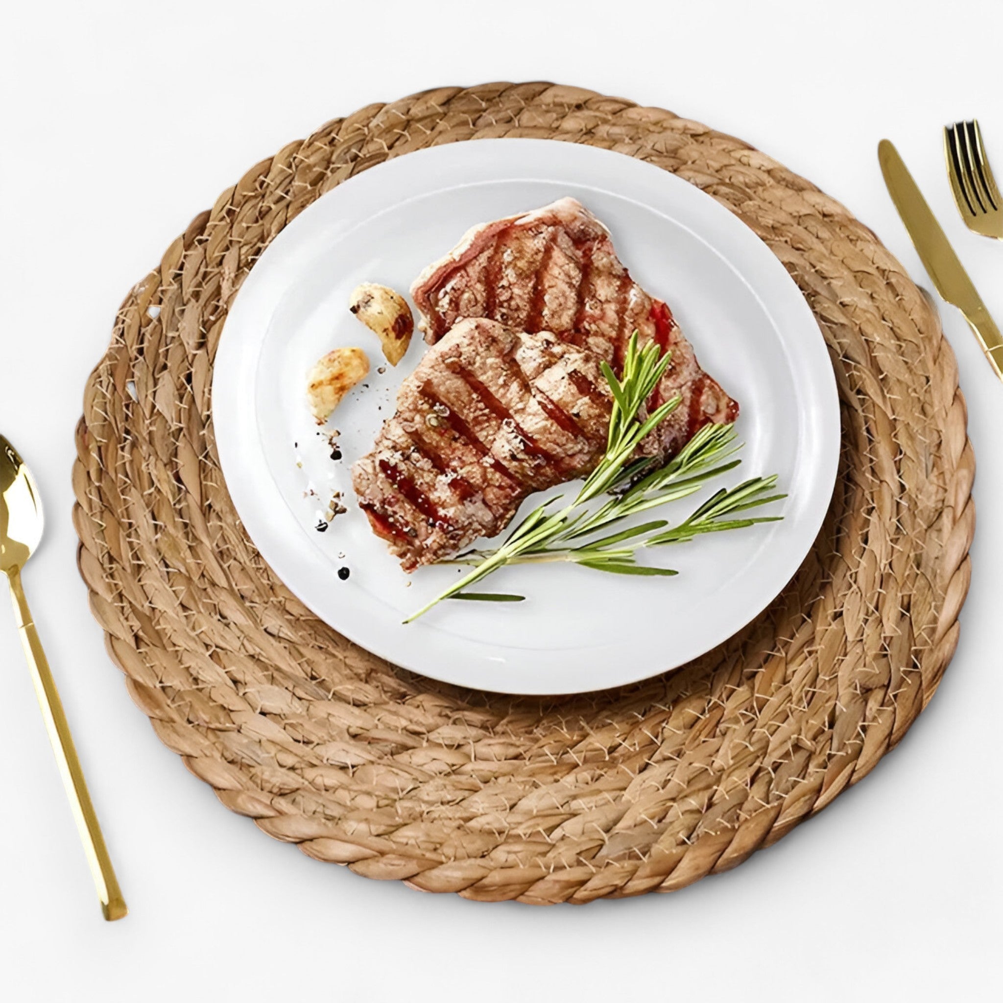Sets de Table en Rotin Tressé - Protection de Table Résistante à la Chaleur pour le Quotidien