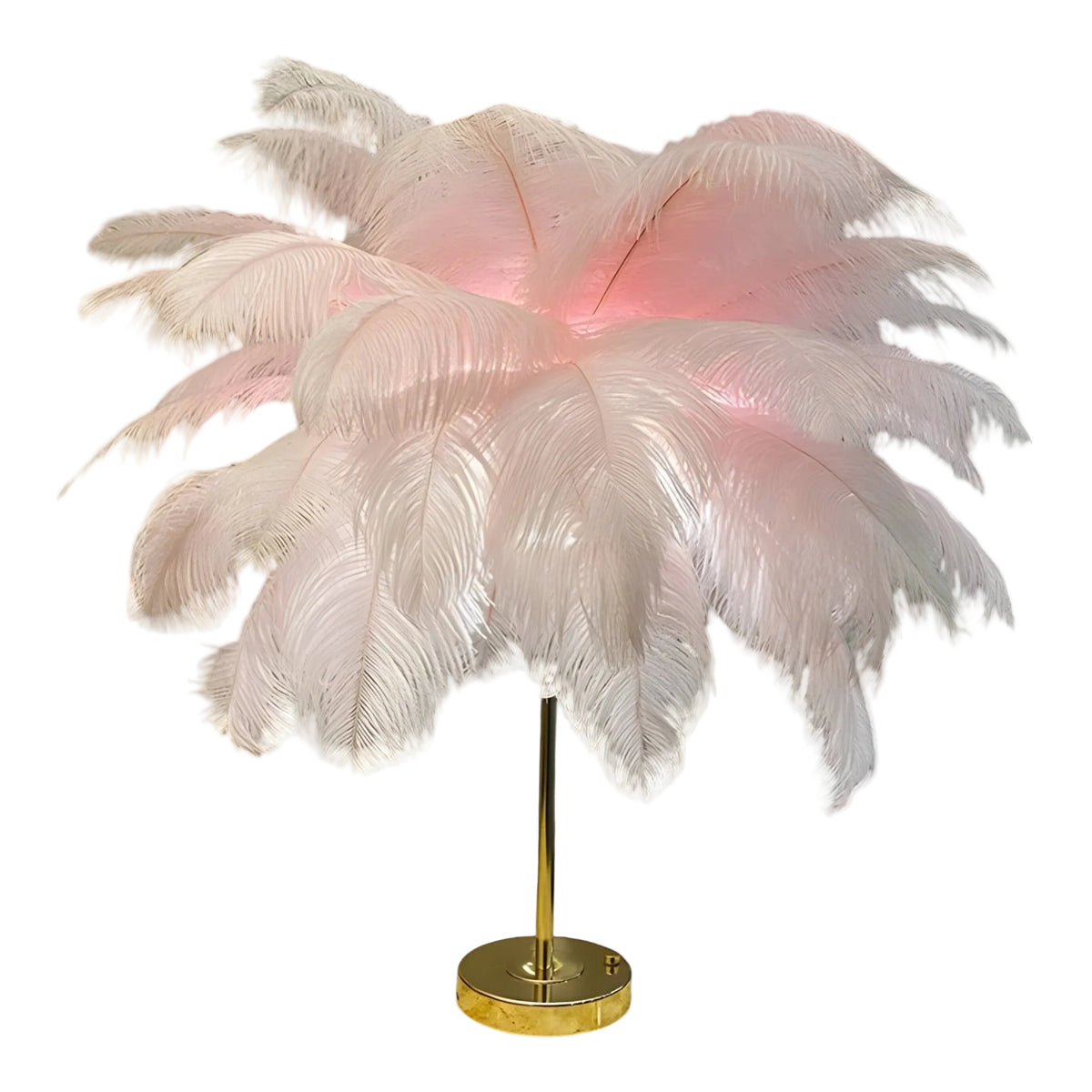 Lampe de Table LED avec Plumes - Éclairage Décoratif à Commande Tactile pour Intérieur