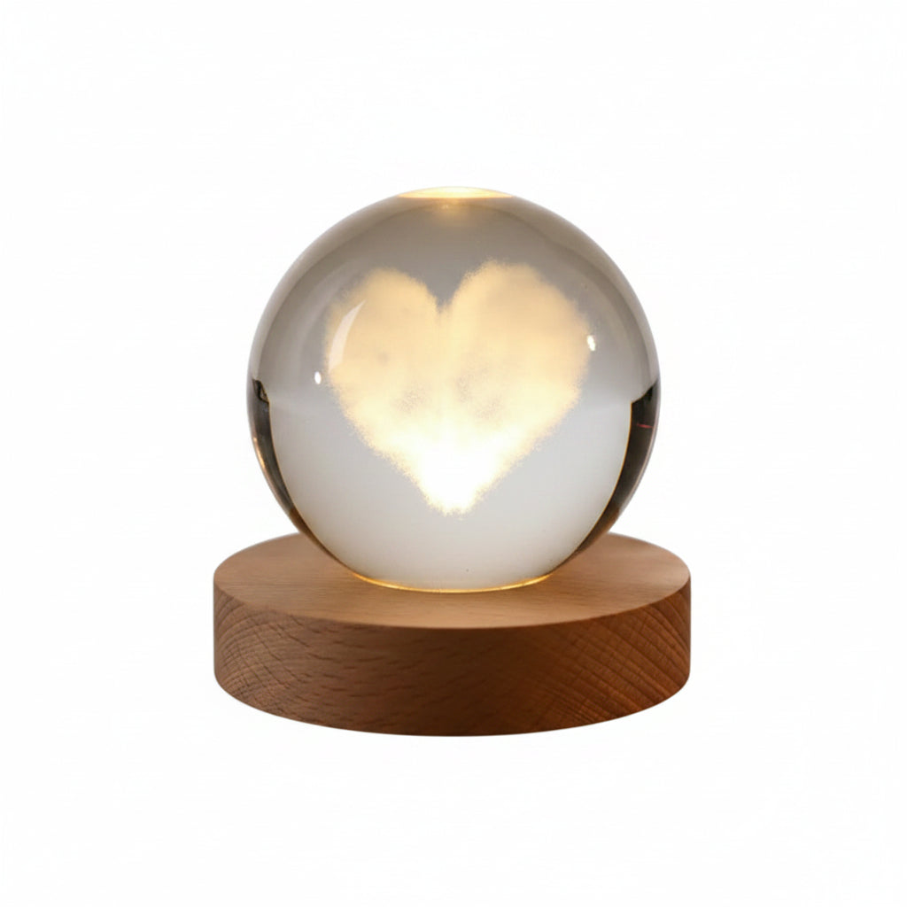 Lampe de Nuit en Verre - Lampe d'Ambiance LED USB