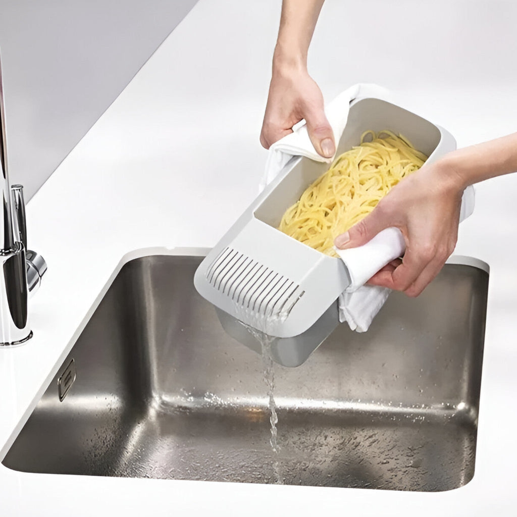 Cuiseur à Pâtes avec Égouttoir - Récipient en PP pour Cuisson et Égouttage