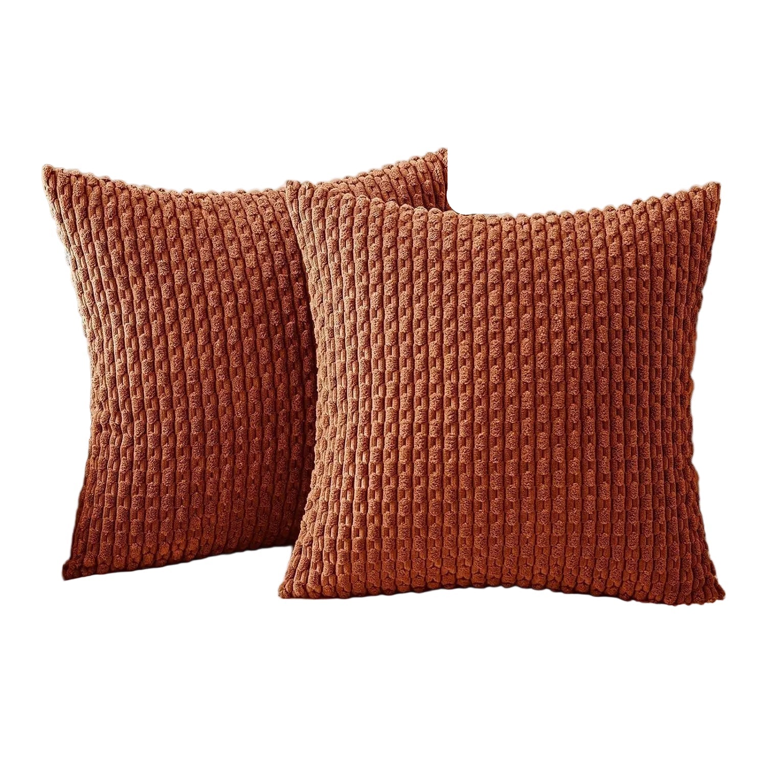 Housse de Coussin en Velours Côtelé - Housse Texturée pour Canapé, Lit et Fauteuil