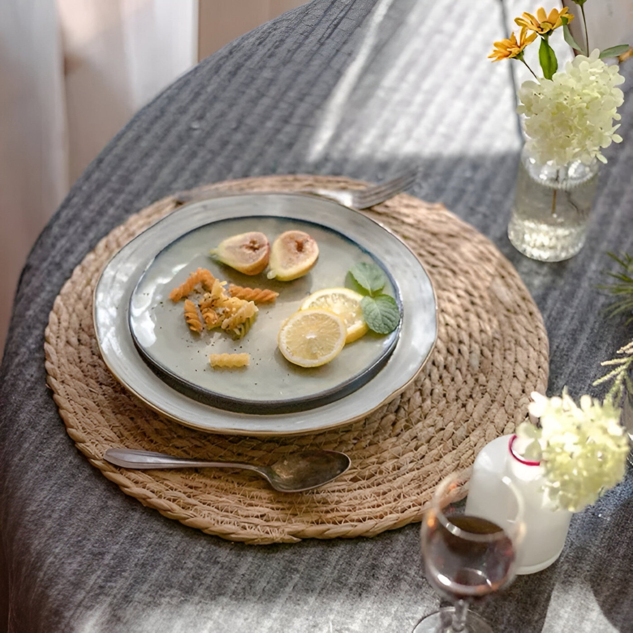 Sets de Table en Rotin Tressé - Protection de Table Résistante à la Chaleur pour le Quotidien
