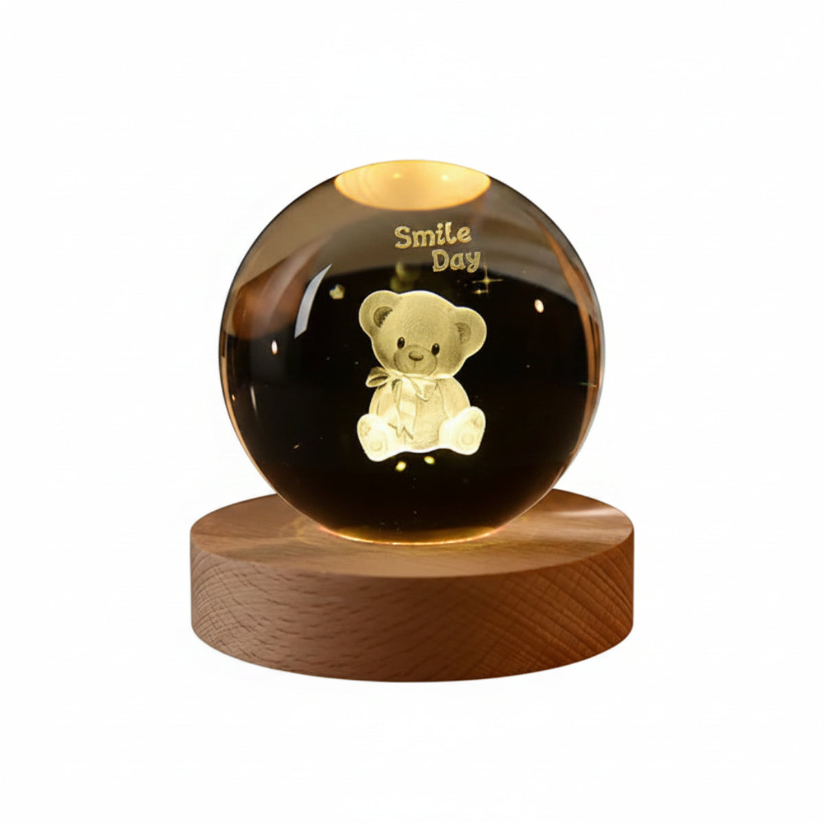 Lampe de Nuit en Verre - Lampe d'Ambiance LED USB
